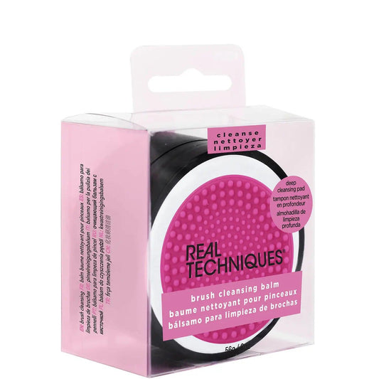 Real Techniques Brush Cleansing Balm 56g in packaging for cleaning makeup brushes with a deep cleansing pad.