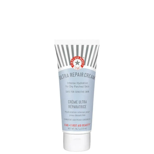 First Aid Beauty Ultra Repair Cream tube for intense hydration of dry sensitive skin, 8 oz.