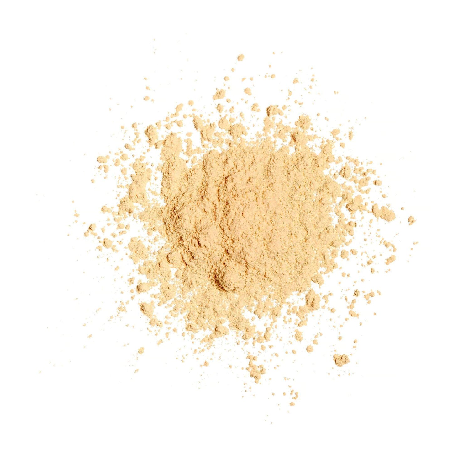 Loose Baking Powder in Banana shade, finely milled for brightening and longer makeup wear.