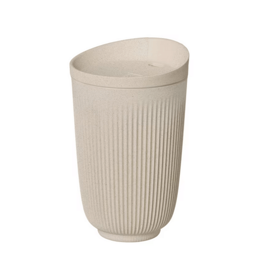 NESPRESSO Loop Mug & Lid Set made from eco-friendly materials for sustainable coffee enjoyment.