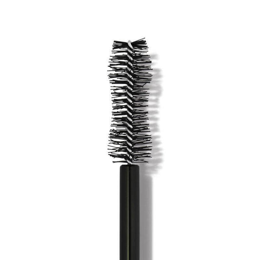 e.l.f Big Mood Mascara brush head showcasing hourglass design for volumizing and lifting lashes.