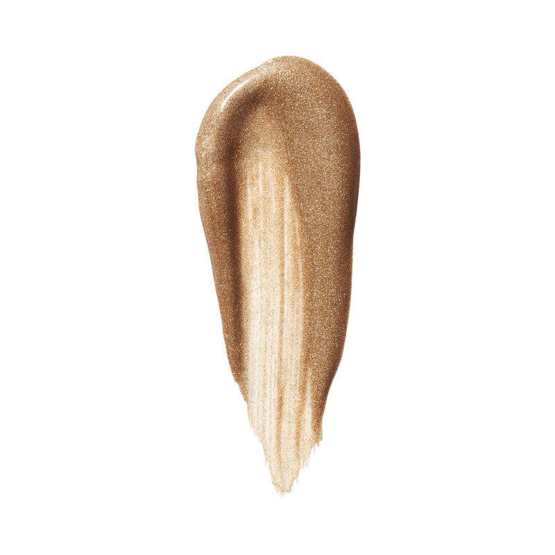 Liquid bronze highlighter swatch demonstrating e.l.f Halo Glow Highlight Beauty Wand's luminous texture.