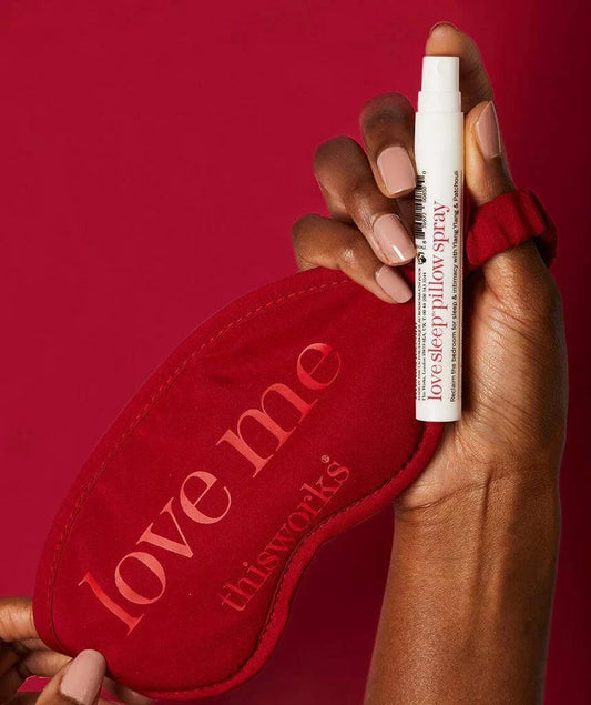 thisworks love sleep play time kit with eye mask and pillow spray, promotes intimacy and better sleep.