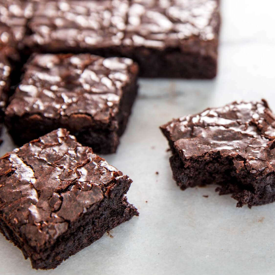 Delicious gluten-free chocolate brownies made from ASDA Free From Chocolate Brownie Mix, perfect for indulgent treats.
