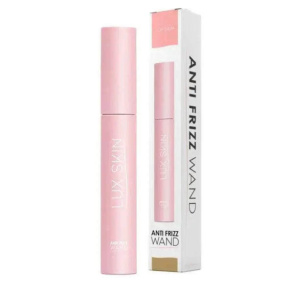 LUX SKIN® Anti Frizz Hair Wand in pink packaging for smoothing frizz and flyaways on-the-go.