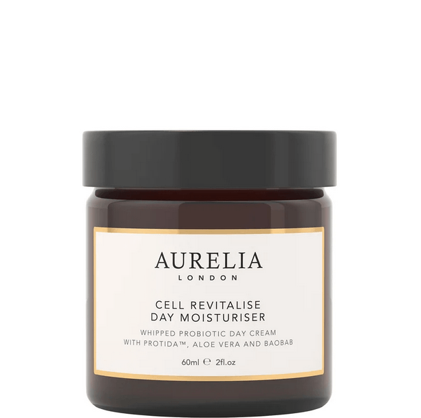 Aurelia London Cell Revitalise Day Moisturiser 60ml jar, nourishing whipped cream for radiant skin.