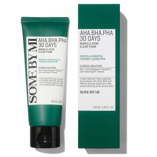 SomeByMi AHA.BHA.PHA 30 Days skincare product and packaging on a white background