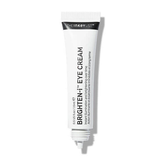 The INKEY List Brighten-i Eye Cream 15ml tube for brightening and revitalizing the eye area.