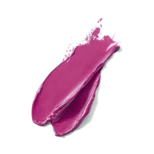 Swatch of L'Oreal Paris Color Riche Matte Lipstick 472 Purple Studs, showcasing its rich purple color and creamy texture.