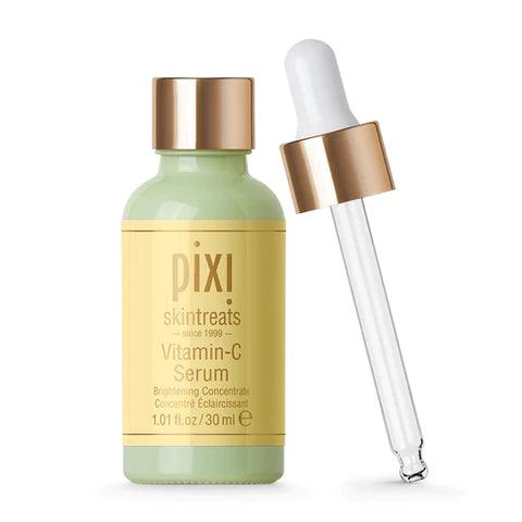 Pixi Vitamin-C Serum 30 ml with dropper in green bottle for a radiant glow and improved skin tone.