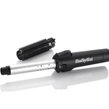 BaByliss Cordless Gas Tong & Brush for effortless hair styling on-the-go, featuring a removable brush attachment.