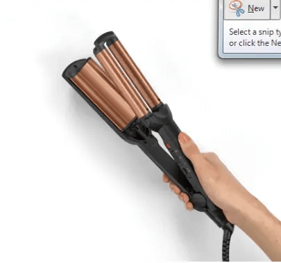 Babyliss Deep Waves Waver showcasing large tourmaline-ceramic barrels for effortless wave styling.