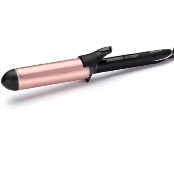 BaByliss Rose Quartz 38mm Curling Hair Tong with a sleek design for effortless waves and elegant styling.