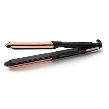 BaByliss Straight and Curl Brilliance Rose Gold Straightener for sleek styles and beachy waves.