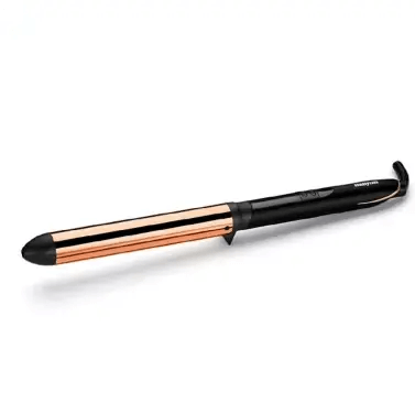 BaByliss Titanium Brilliance Waves Wand 28mm for soft waves with a polished titanium barrel and adjustable heat settings.