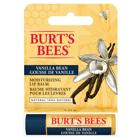 Burt's Bees Vanilla Bean Lip Balm 4.25g, moisturizing and nourishing lip care with natural ingredients.