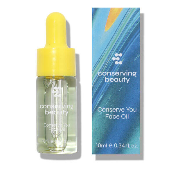 Conserving Beauty Conserve You Face Oil bottle and box with vibrant design for radiant and youthful skin.