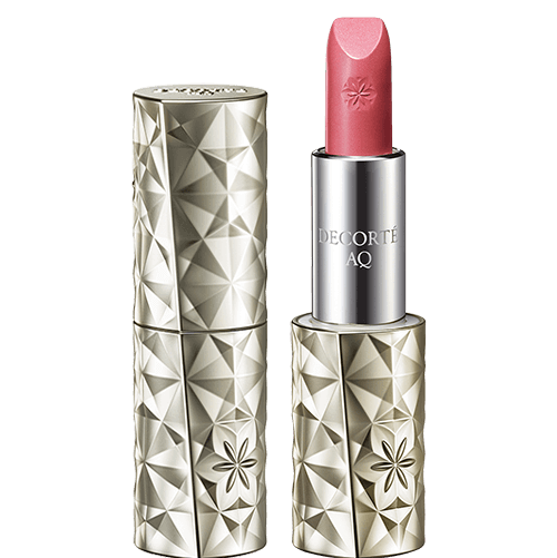 Decorte AQ Lipstick in shade 05, showcasing elegant packaging and luxurious pink color for a radiant lip look.