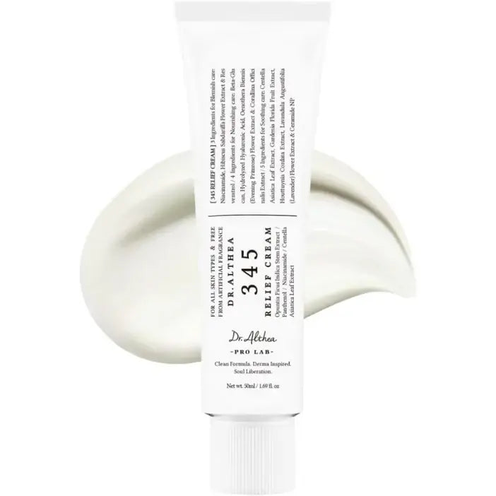 Tube of Dr. Althea 345 Relief Cream on a white background