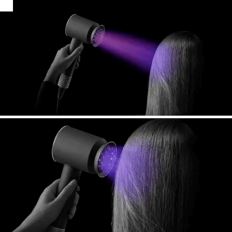 Dyson Supersonic Nural™ Hair Dryer in action, displaying intelligent airflow and temperature control for hair health.