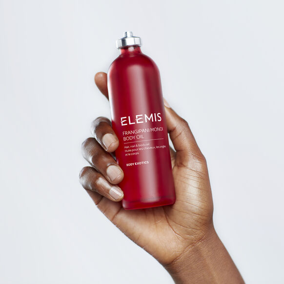 Elemis Frangipani Monoi Body Oil 100ml tropical luxury skincare product bottle