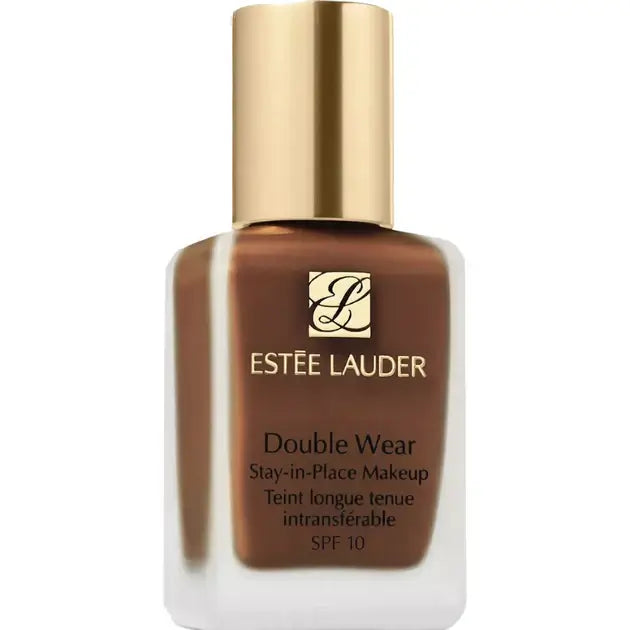 Estée Lauder Double Wear Stay-In-Place Makeup Foundation SPF10 in brown bottle with gold cap, 30ml.