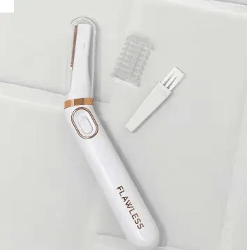 Finishing Touch Flawless™ Bikini Trimmer with hypoallergenic head for painless hair removal and grooming.