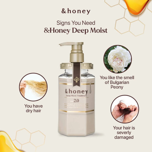 &honey Deep Moist Treatment 2.0 - Japanese Honey Hair Conditioner 445g