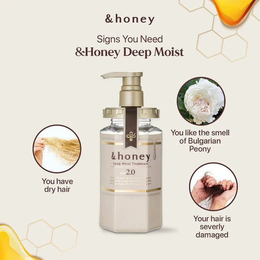 &honey Deep Moist Treatment 2.0 - Japanese Honey Hair Conditioner 445g