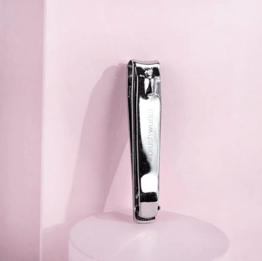 Brushworks Toe Nail Clipper, stainless steel nail tool for safe and easy toe nail trimming and polishing.
