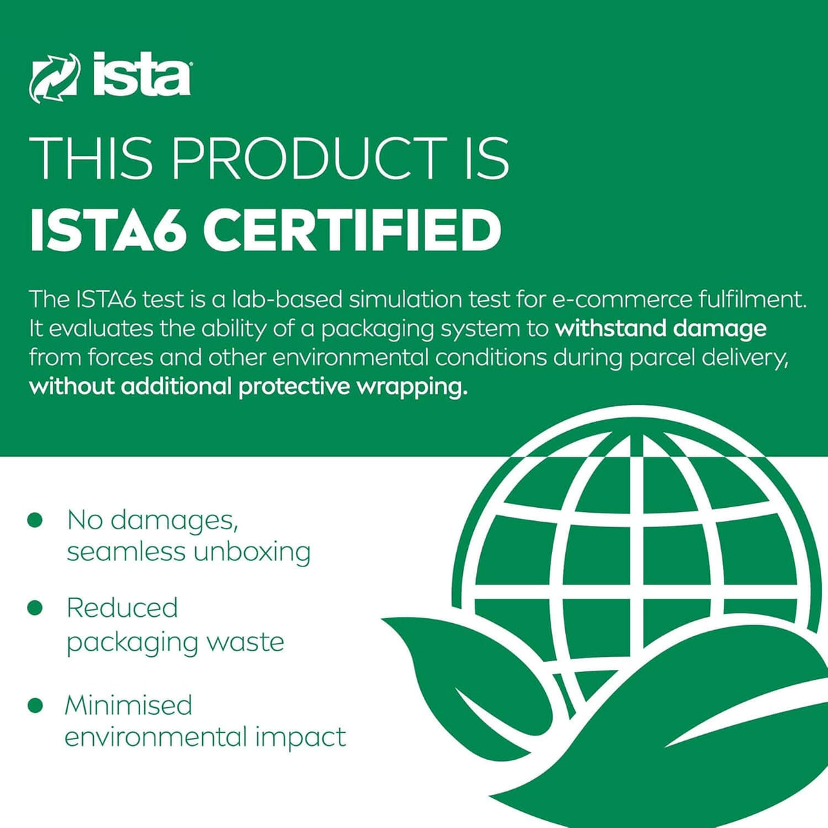 NIVEA ISTA certification banner with green background and globe icon