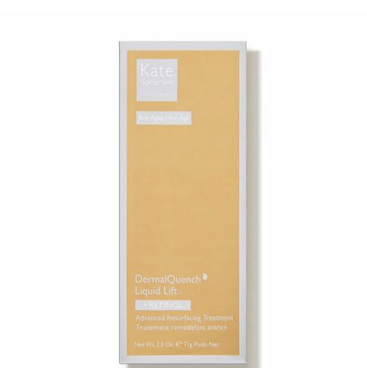Kate Somerville Dermal Quench Liquid Lift + Retinol 75ml packaging for anti-aging skincare treatment.