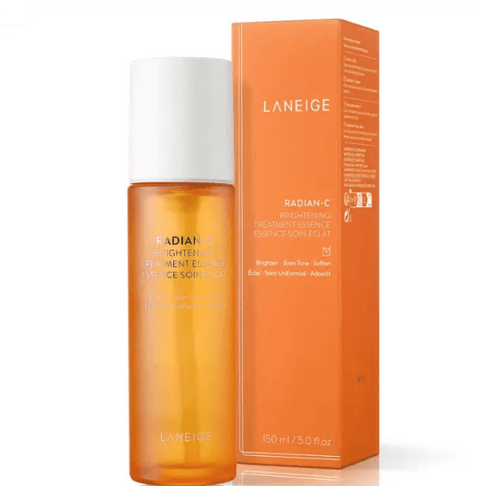 LANEIGE Radian-C Toner 150ml in an orange box, designed for brightening and hydrating dull skin.
