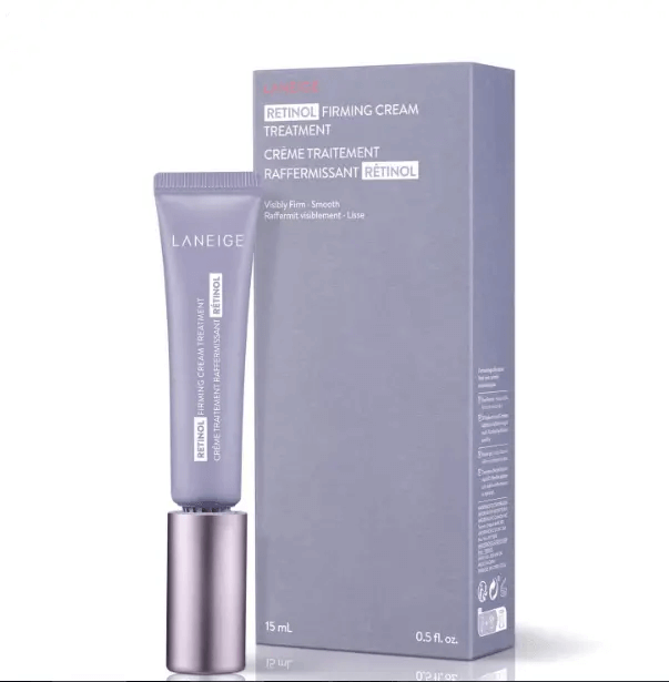 LANEIGE Retinol Firming Cream Treatment 15ml with hydrating ingredients for smooth, glowing skin.
