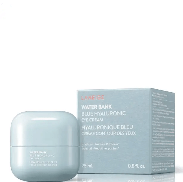 LANEIGE Water Bank Blue Hyaluronic Eye Cream 25ml jar and box for hydration and brightening eyes
