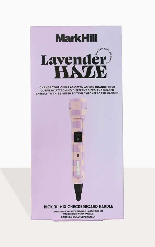 Mark Hill Lavender Haze Pick N Mix Wand Handle packaging showcasing an interchangeable design for versatile hairstyling.