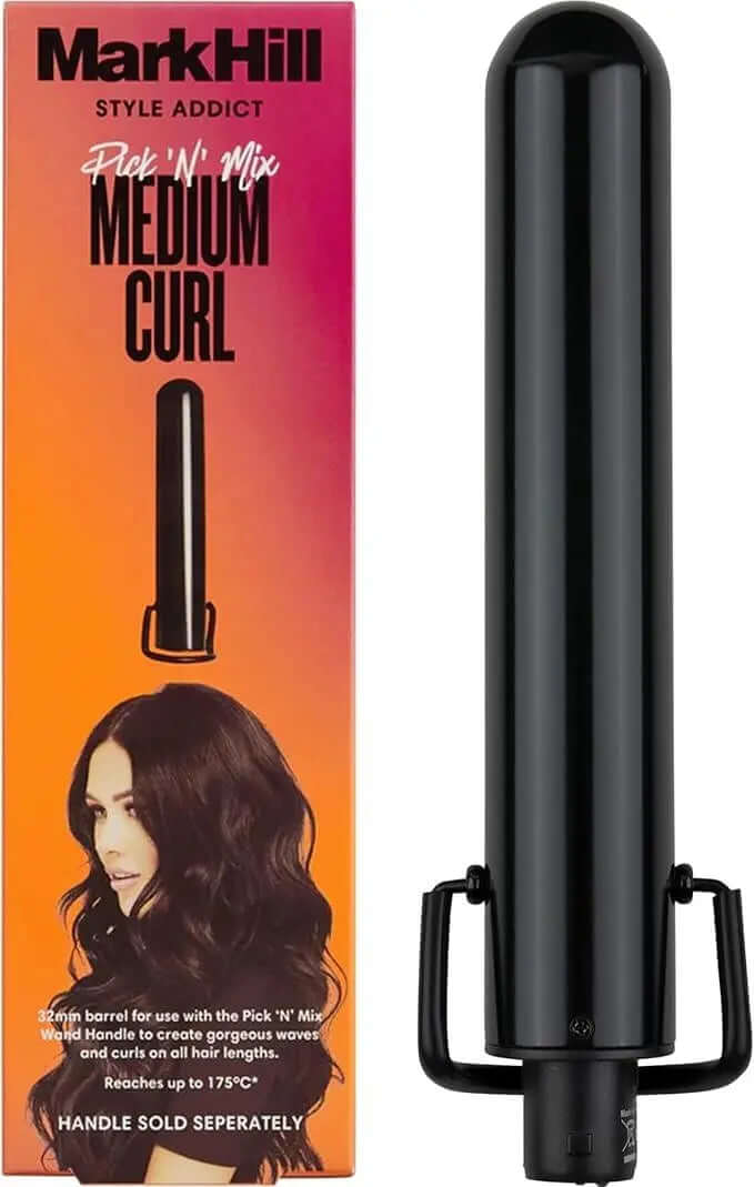 Mark Hill Pick 'N' Mix Medium Curl Barrel for creating beautiful waves, suitable for all hair lengths. Handle sold separately.
