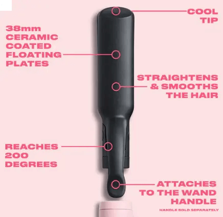 Mark Hill Pick 'N' Mix Wide Plate Straightener features, including cool tip, ceramic coated plates, and high heat capability.