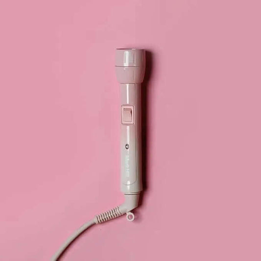 Mark Hill Pretty In Pink Pick N Mix Handle on a pink background, designed for customizable hairstyling.