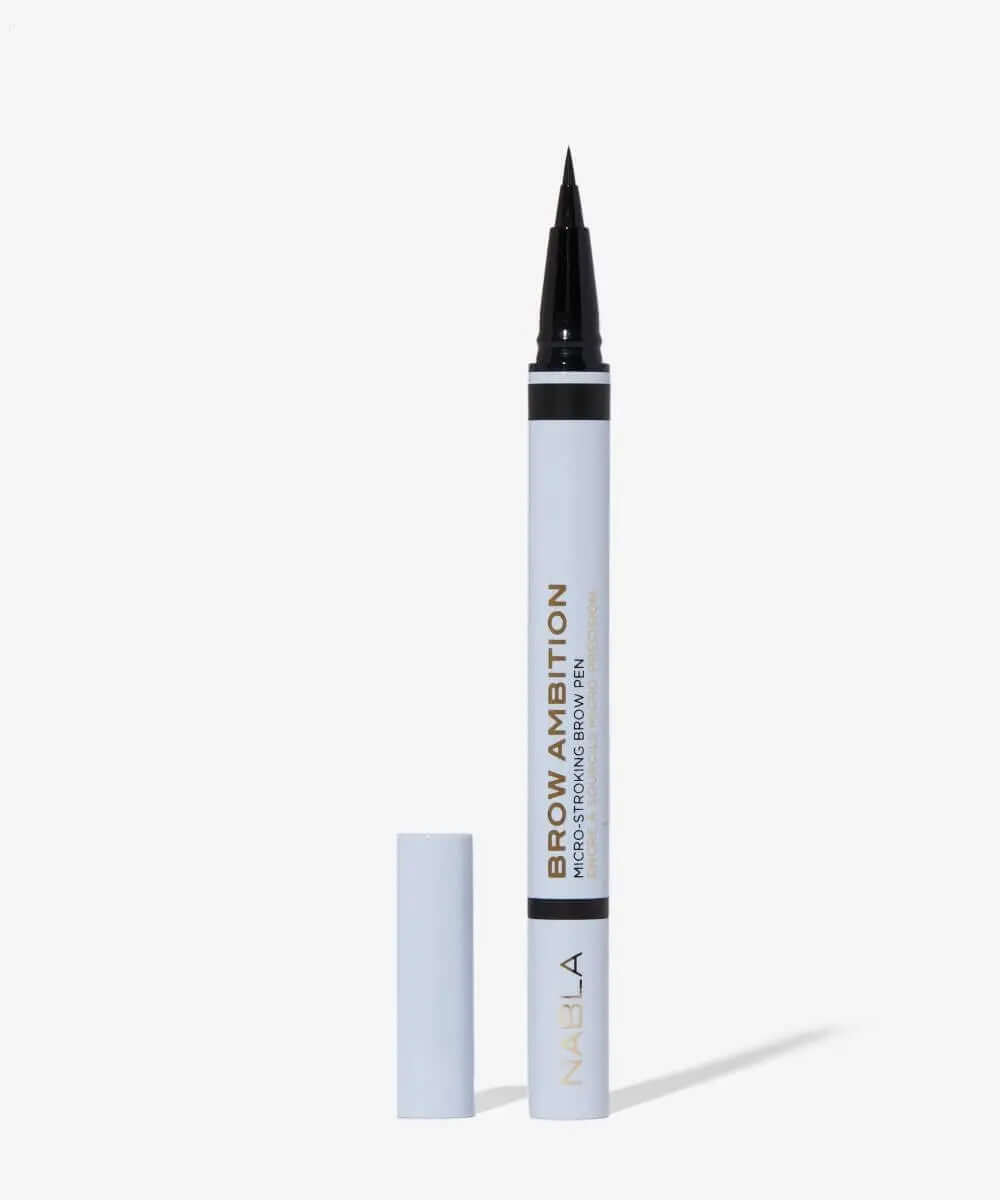 NABLA Brow Ambition eyebrow pen with ultra-fine brush for precise, natural-looking brows in 4 colors.