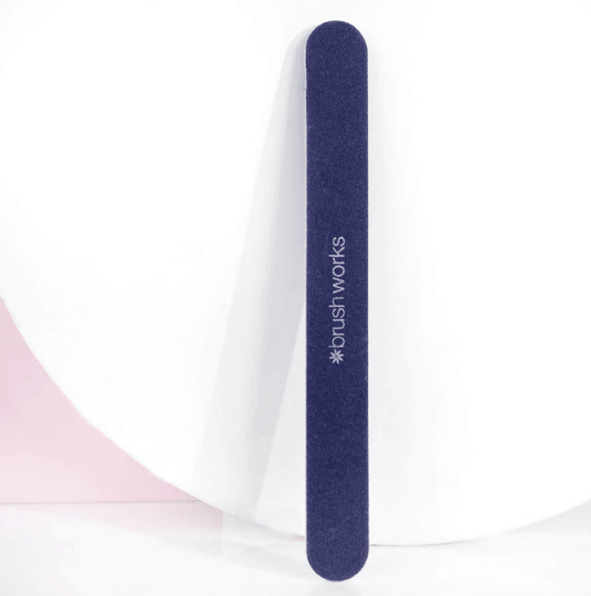 Brushworks Large Long Lasting Emery Board for shaping and tidying nails, suitable for natural and false nails.