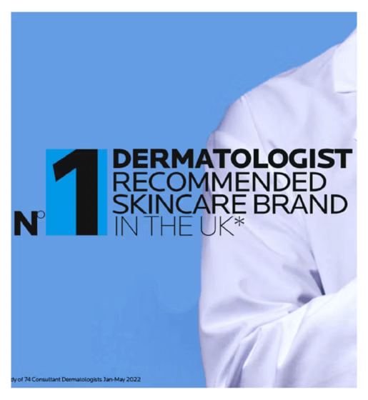 Number one dermatologist recommended skincare brand in the UK, showcasing trusted expertise in skin health.