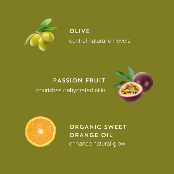 BeautyPro Olive, Passion Fruit, and Organic Sweet Orange Oil benefits for skin nourishment and glow.