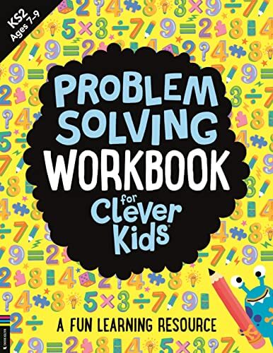 Problem Solving Workbook for Clever Kids® cover, colorful design for ages 7-9, featuring educational math exercises.