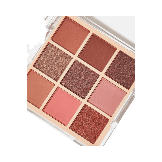 Revolution Ultimate Nudes Shadow Palette with nine shades of nude eyeshadows for everyday and glam looks.