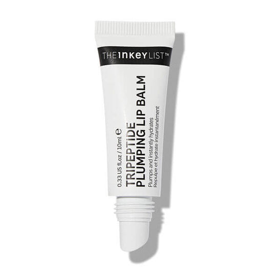 The INKEY List Tripeptide Plumping Lip Balm 10ml tube for enhanced lip volume and hydration.
