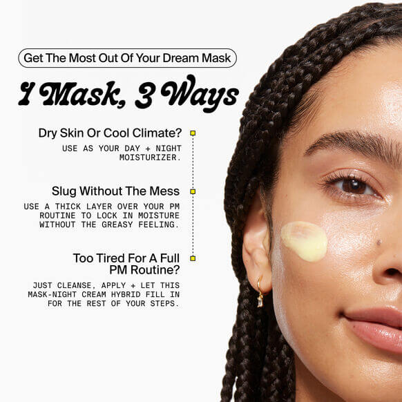 Youth To The People Superberry Hydrate + Glow Dream Mask application tips for different skin needs.