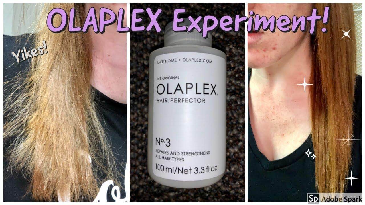 Before and after results of Olaplex No. 3 Hair Perfector on damaged hair, showcasing improved texture and shine.