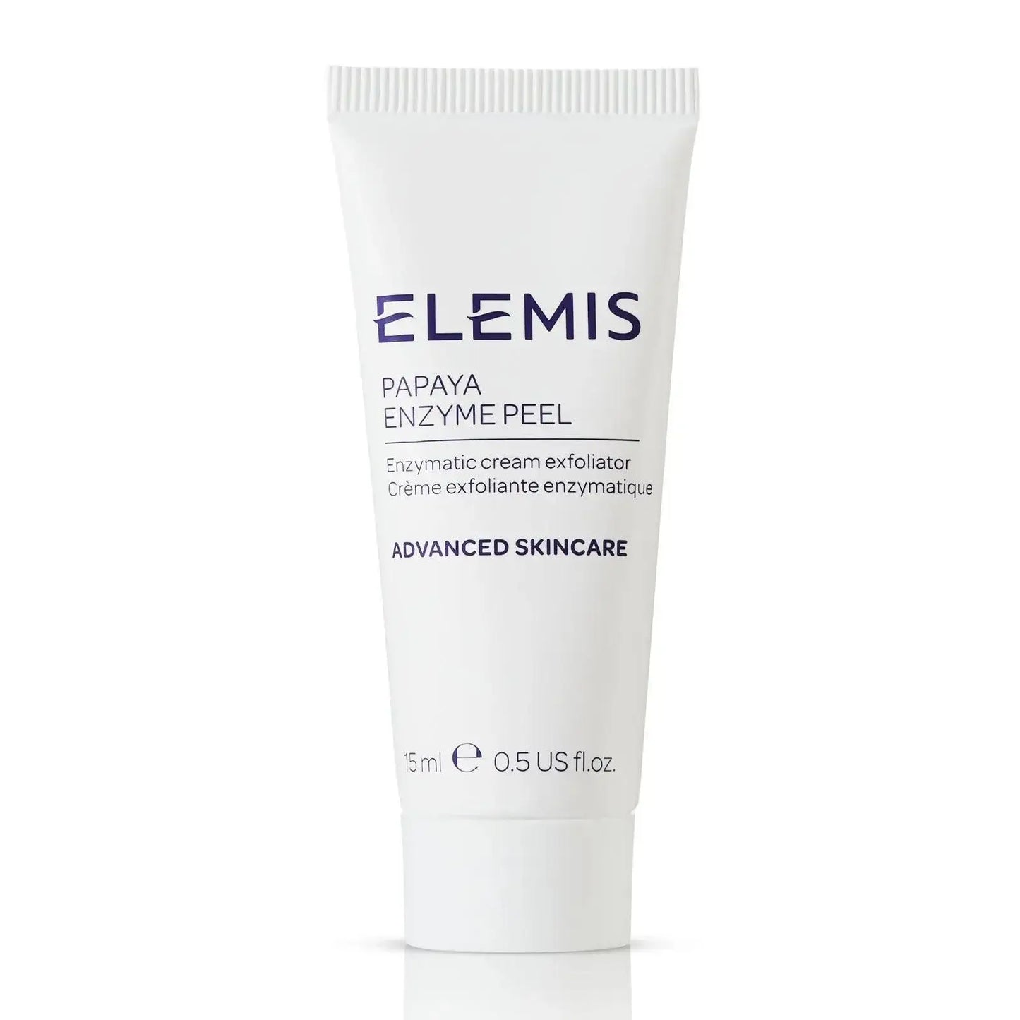 ELEMIS Papaya Enzyme Peel 15ml tube, an exfoliating cream with natural fruit enzymes for smooth skin.