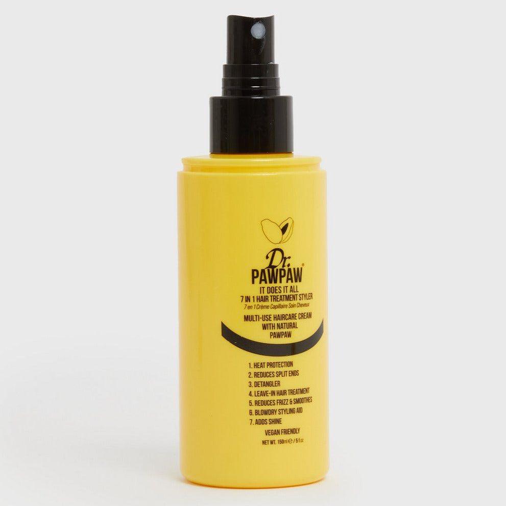Dr.PAWPAW 7-in-1 Hair Treatment 100ml bottle, multi-use hair care, heat protection and smoothing spray.